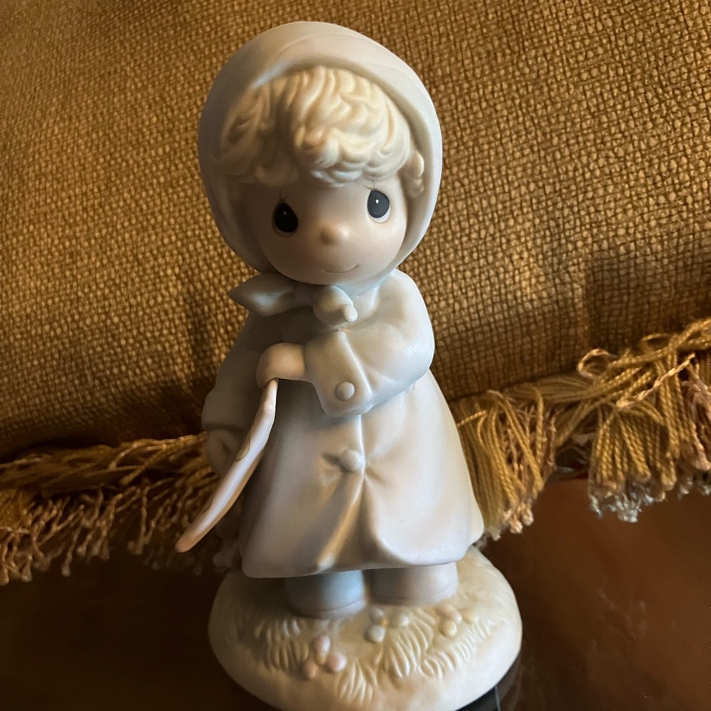Precious Moments Figurine  “March”with Gold Accents